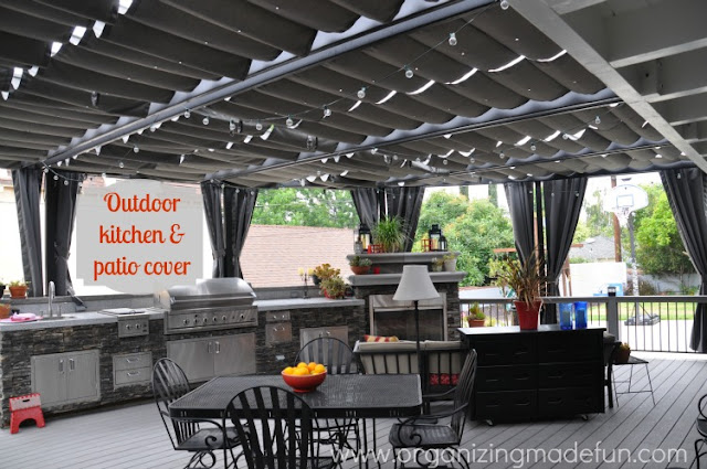 Outdoor Patio and Kitchen of Organizing Made Fun's home tour Outdoor Patio and Kitchen of Organizing Made Fun's home tour
