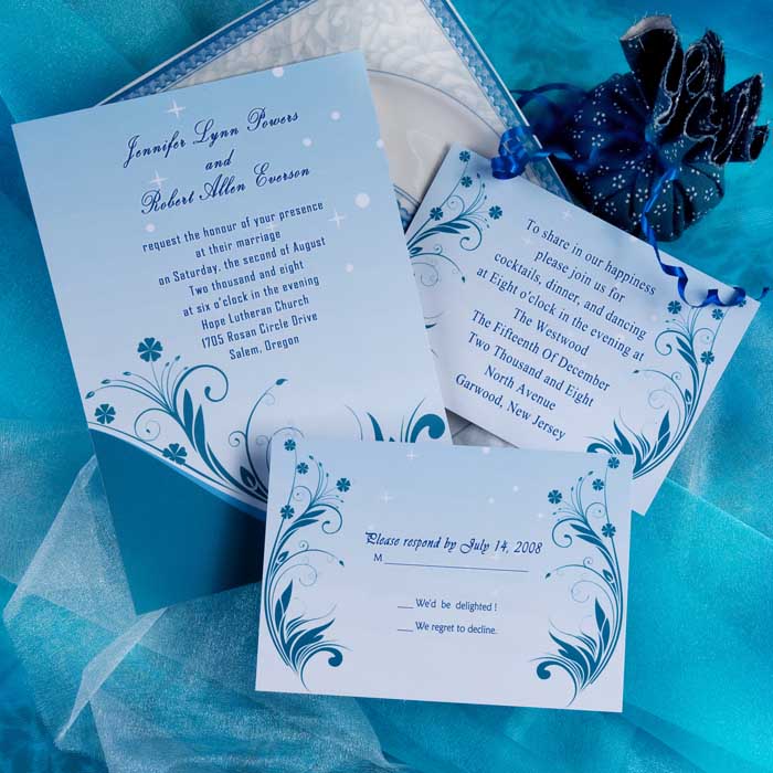 Wedding By Designs: Blue Wedding Invitations Fresh and Glamour