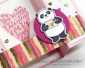 Stampin' Up! Sure Do Love You + Party Pandas Valentine Bridge Card + Video Tutorial ~ 2018 Occasions Catalog ~ www.juliedavison.com