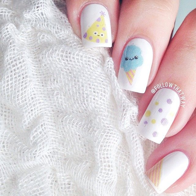 Mouth Watering Ice Cream Nail Art That is Perfect For Summer