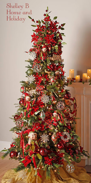 Timeless Trimmings decorated Christmas tree image. Ornaments shown are available for purchase at Shelley B Home and Holiday