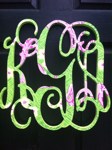 isabella avenue: Wooden Monogram Initials Customized for YOU!