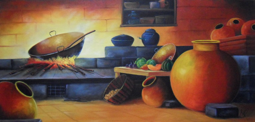 El arte es su máxima expresión : Estufas y hornillas antiguas pinturas