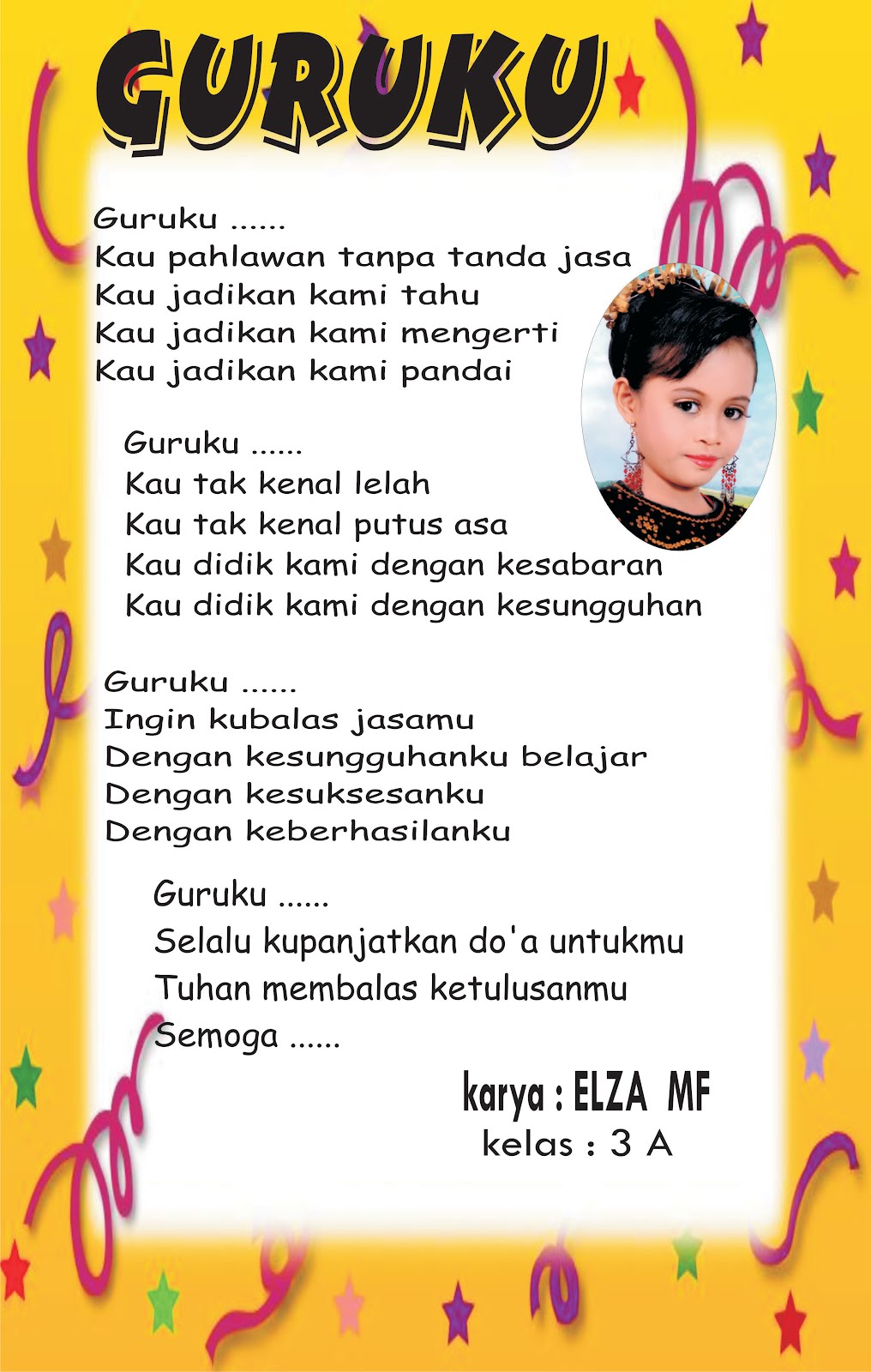 Koleksi Gambar Terbaru 11 Puisi Singkat Untuk Guru Tercinta