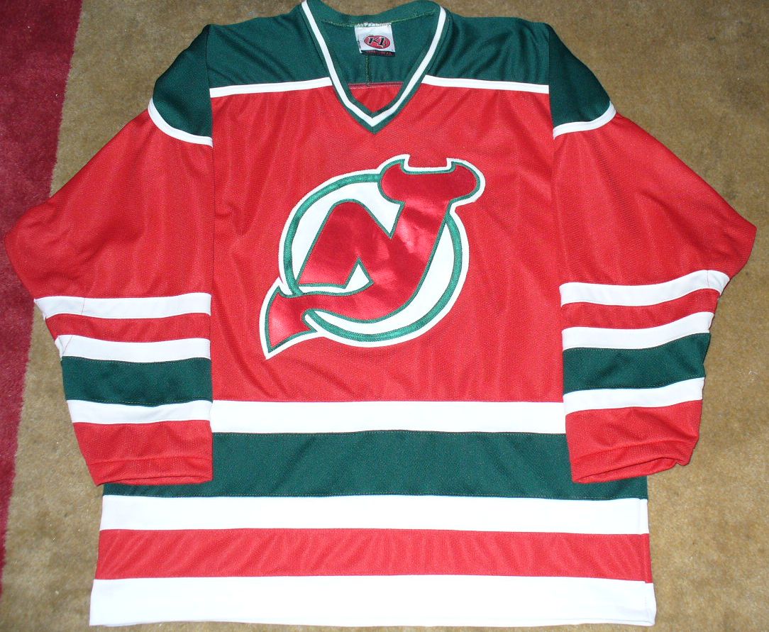 HOCKEY JERSEYS DIY & OTHERWISE, etc New Jersey Devils jerseys (red & green for Xmas)