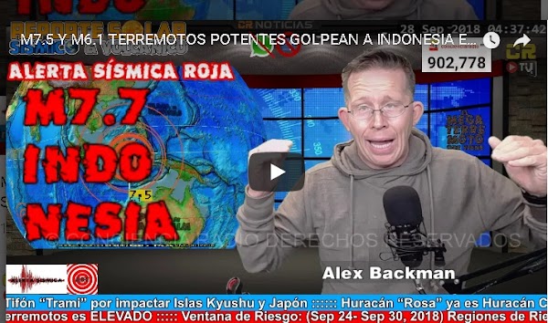 M7.5 Y M6.1 TERREMOTOS POTENTES GOLPEAN A INDONESIA EN ALERTA SÍSMICA ROJA • SEP 28 2018 M7.5 Y M6.1 TERREMOTOS POTENTES GOLPEAN A INDONESIA EN ALERTA SÍSMICA ROJA • SEP 28 2018