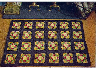 Flower Block Crochet Rug Pattern