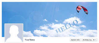 Cover Facebook warna biru dengan motif langit