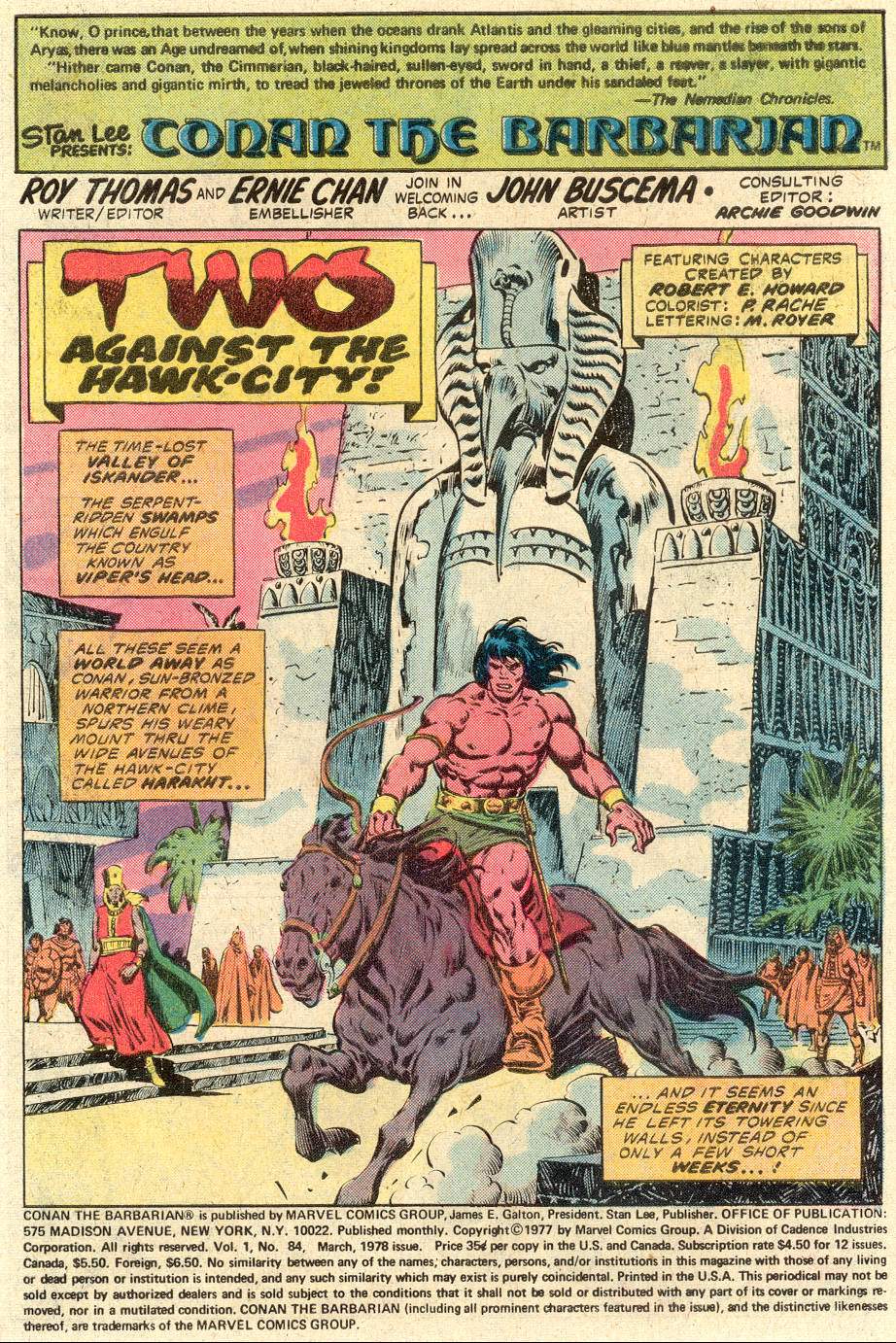 Read online Conan the Barbarian (1970) comic -  Issue #84 - 2