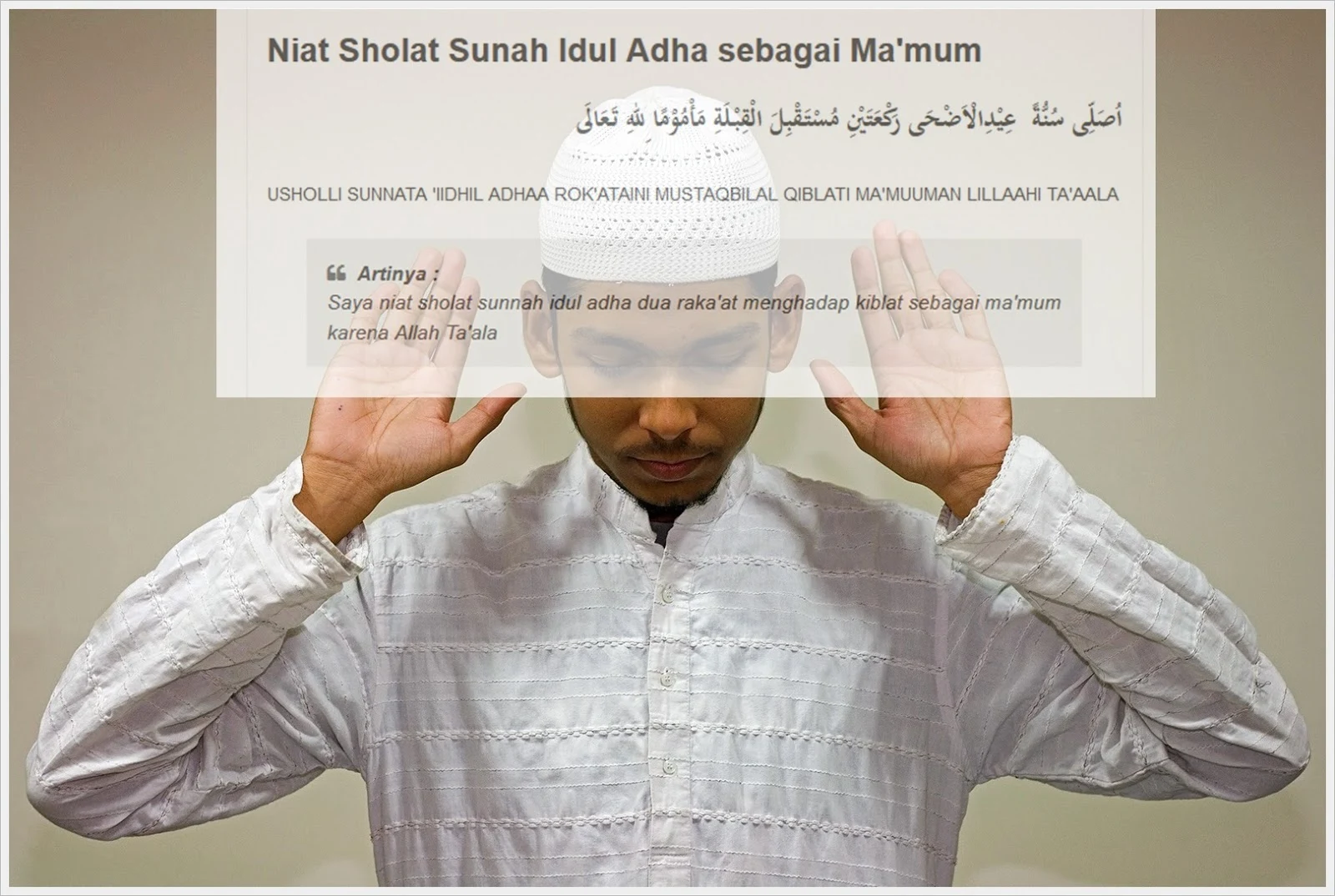 gambar bacaan niat sholat idul adha untuk mamum