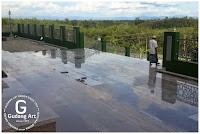 intalasi pagar masjid aluminium cor