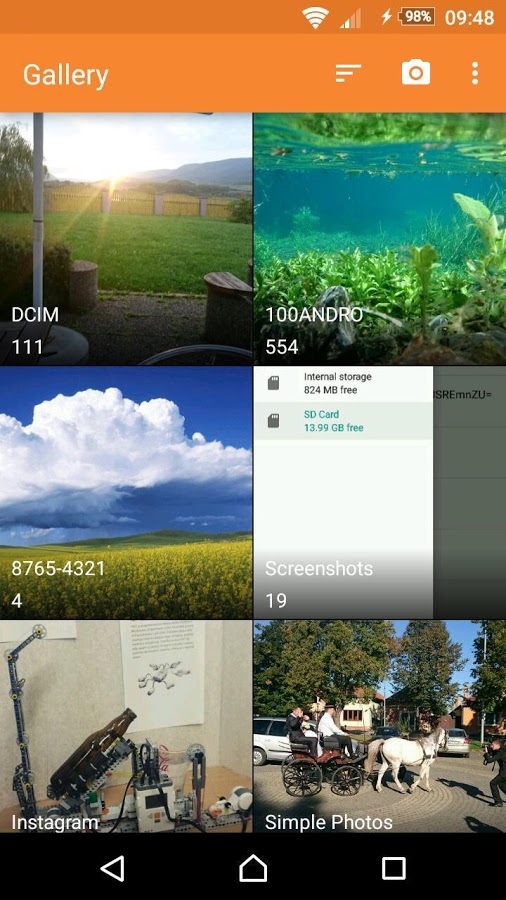 simple-gallery-for-android simple gallery application for android photo and video viewing. Extreamely light and need no extra access permission.