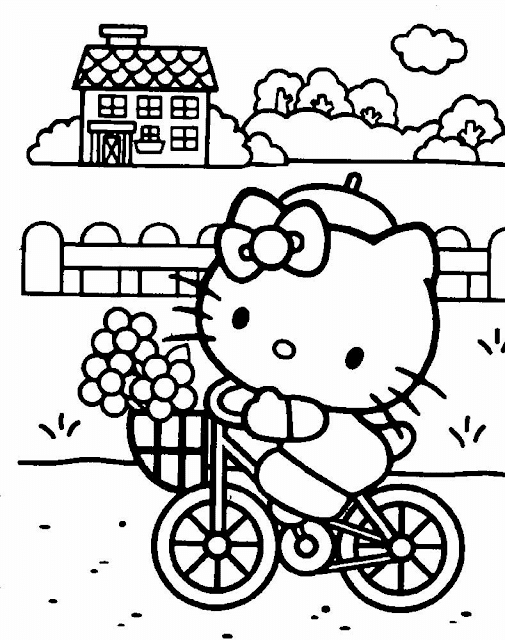 Gambar Mewarnai Hello Kitty - 7 Gambar Mewarnai Hello Kitty - 7