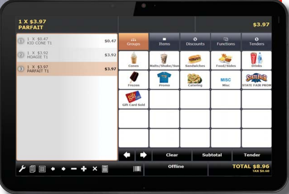 SAM4s Tabby point of sale system