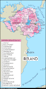  . ireland map with tour route