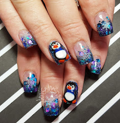penguins nails nail christmas november holiday penguin acrylic cute background joi picsart larger