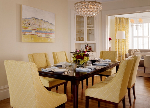 Ruang Makan Cantik Berwarna Kuning Cerah