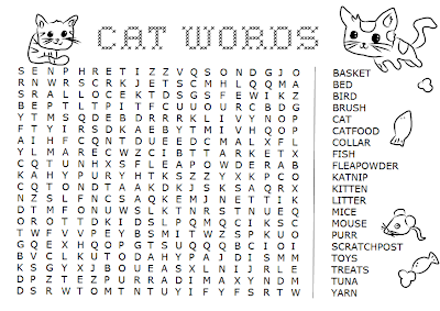 Favour in Fun: Cat Word Search