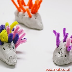 CreaKids: erizos de pasta de secado al aire