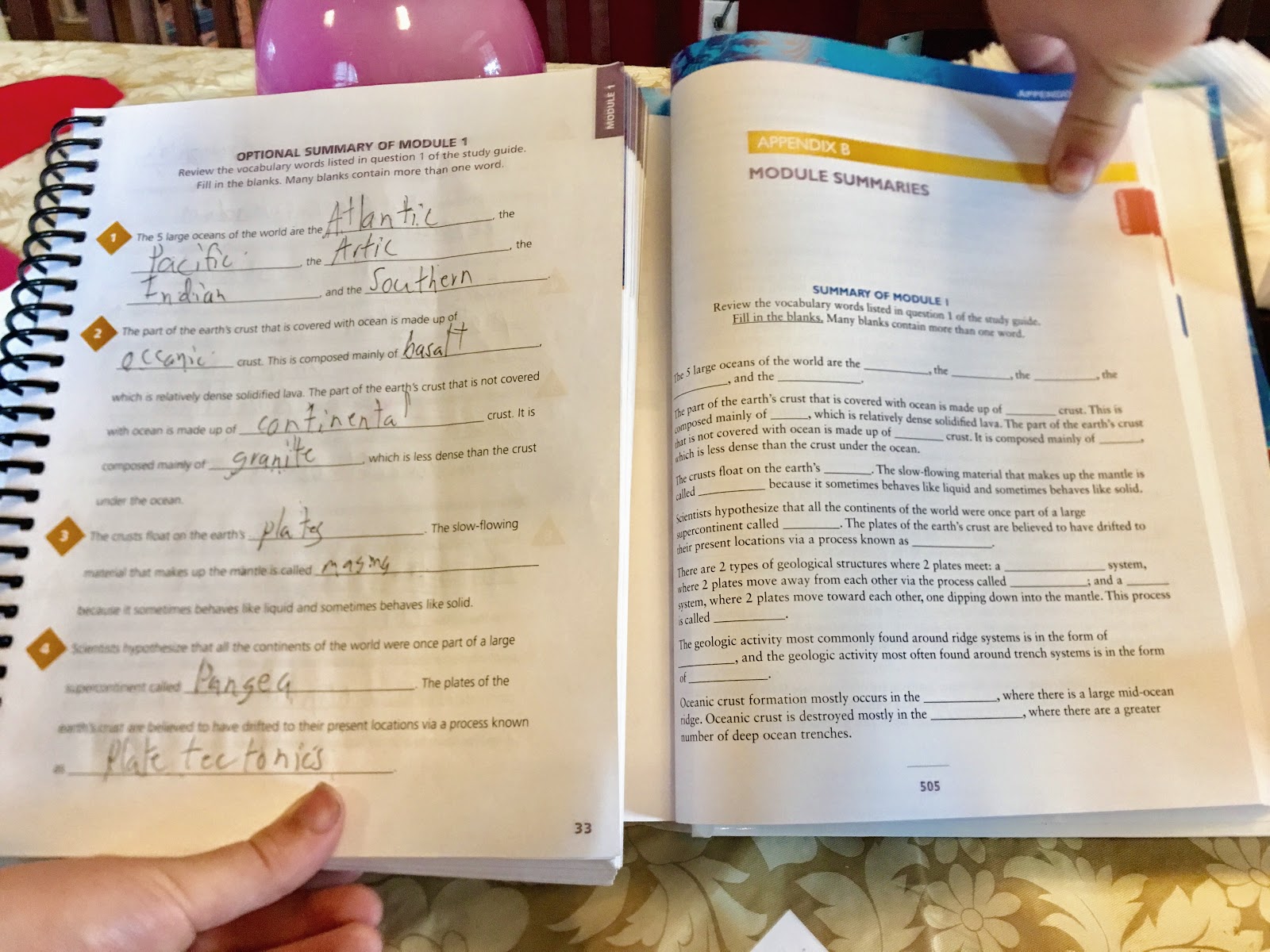 Also, just writing the one or two-word answers to fill in the Module Summaries blanks doesn't provide a coherent review - and it's a lot of copying to keep ...