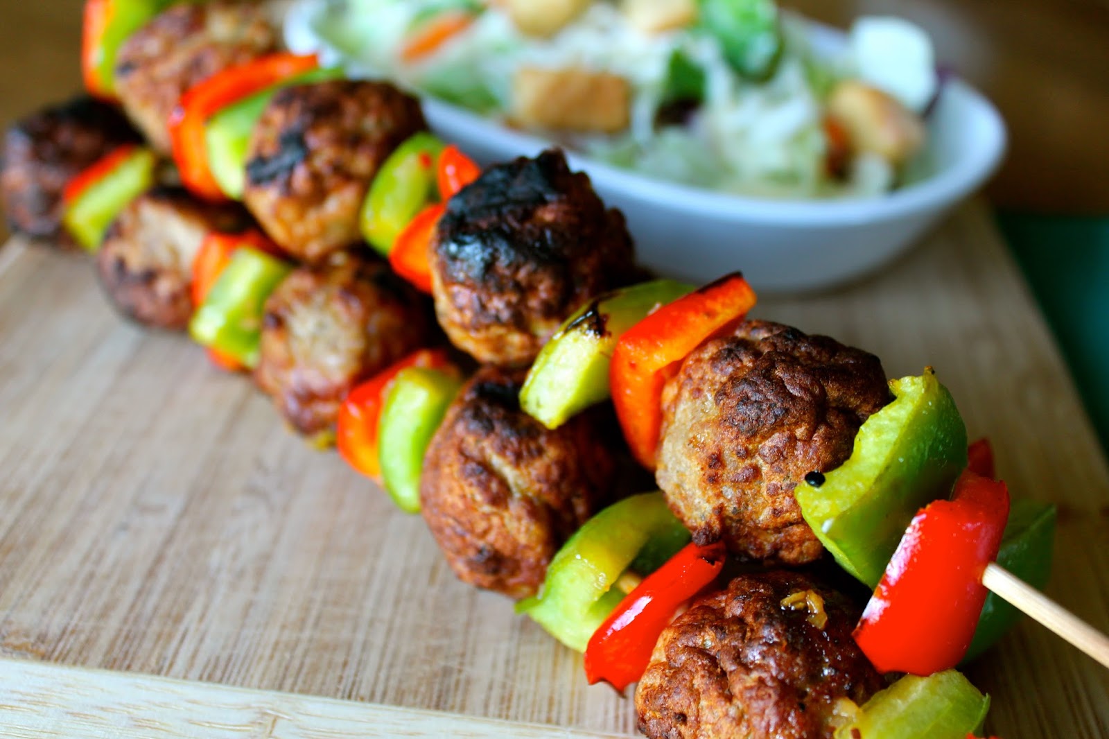 Mrs. Schwartz's Kitchen Italian Meatball Kebabs