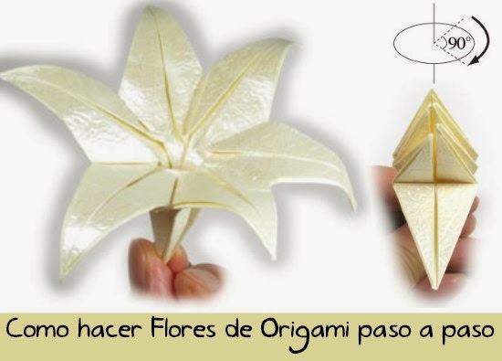 Como hacer una flor de origami el Lirio