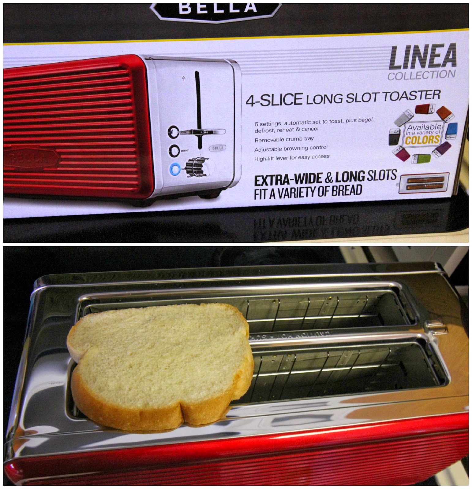 Bella Linea Collection 4-Slice Long Slot Toaster 