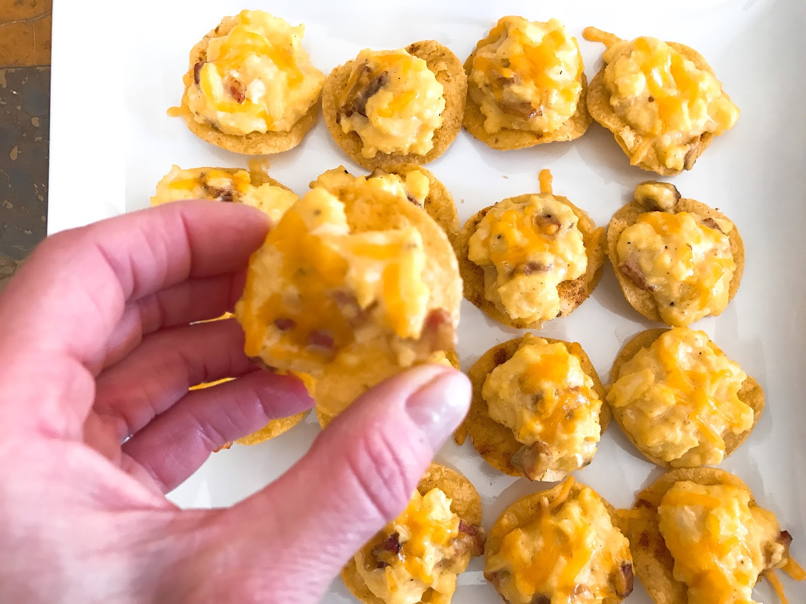 Mini Bacon, Egg and Cheese Tacos and Tostadas!