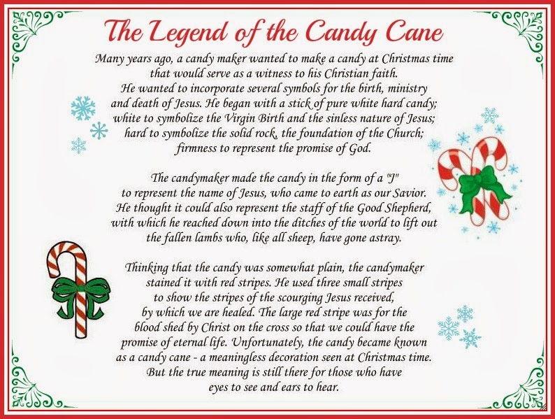 The Story Of The Candy Cane Printable