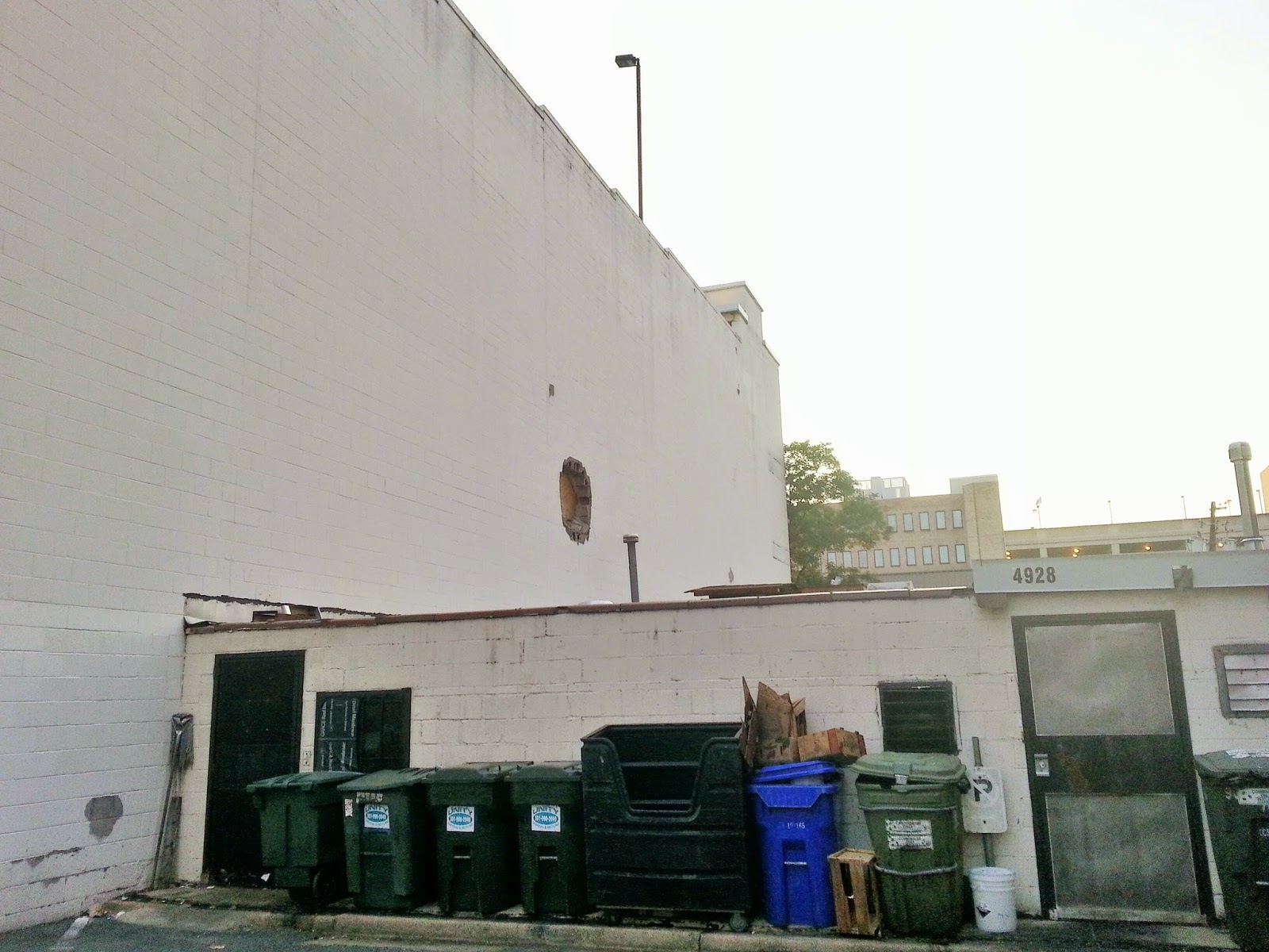 Robert Dyer Bethesda Row CAR CRASH IN BETHESDA GARAGE LEAVES HOLE