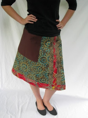 wrap skirt -  stripes 2