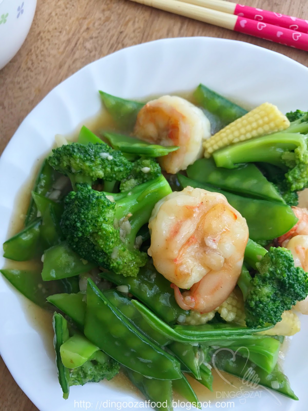 Miki's Food Archives Stir Fry Broccoli & Prawns In Abalone Sauce