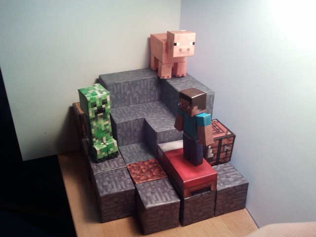 Mini At Least Papercraft Minecraft Las Figuras De Los Lectores