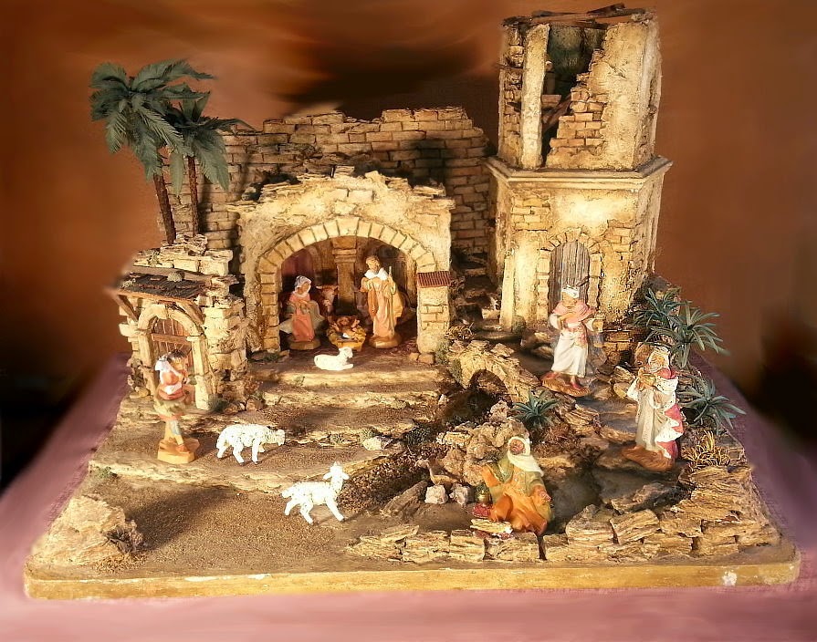 Krippen - Weihnachtskrippen - Kulissen: Weihnachtskrippe # 34 mit