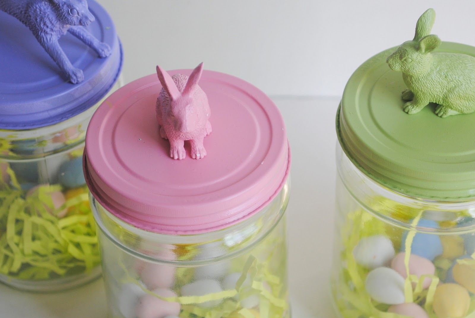 Easter bunny treat jars