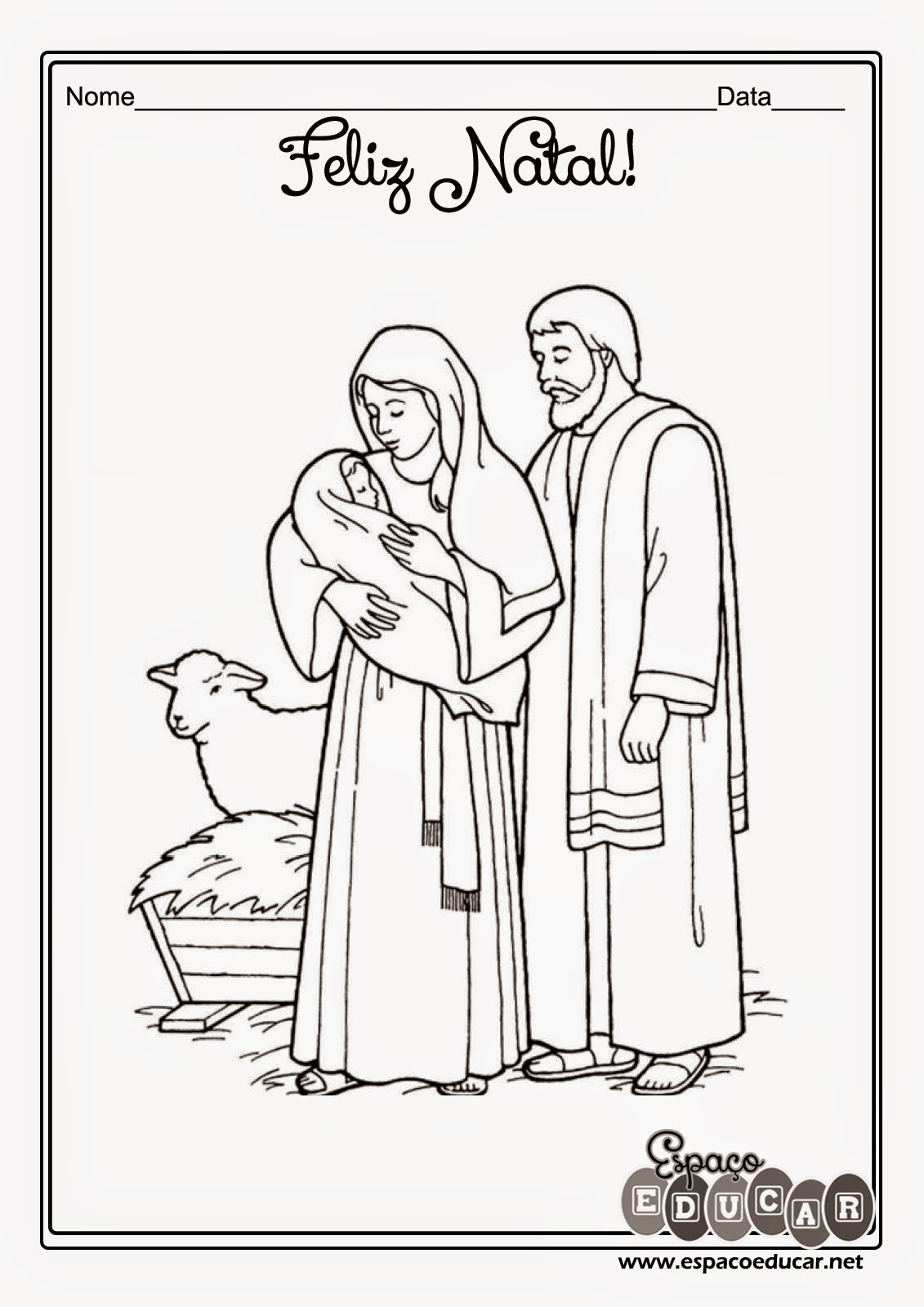 Desenhos do nascimento de Jesus para colorir, imprimir ou utilizar como  capas de provas e projetos de Natal-ESPAÇO PEDAGÓGICO
