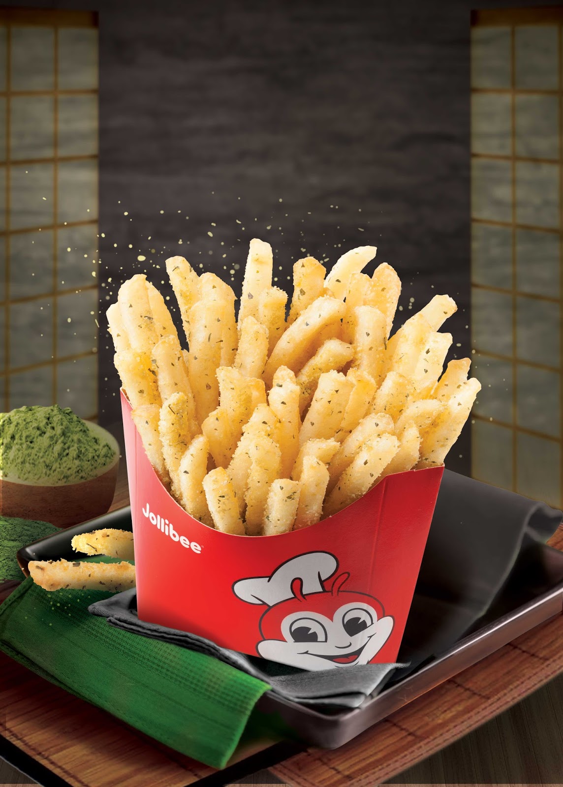 The flavorful Jolly Crispy Fries now comes with a Wasabi kick! Jollibee
