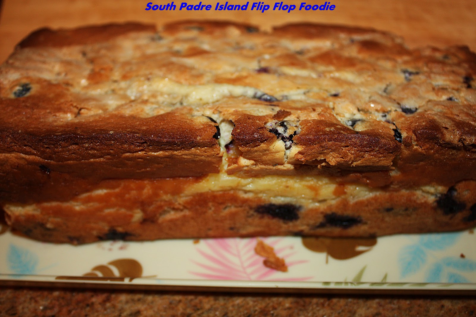 The South Padre Island Flip Flop Foodie BLUEBERRY CREAM CHEESE BREAD