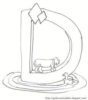 Ray-Chill's World: Letter D ~ Coloring Page ~ By Rachel L.