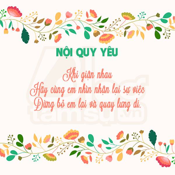 Những nội quy tình yêu vui và siêu đáng yêu của giới trẻ