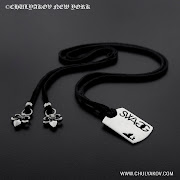 Mini 925 Sterling Silver Dog Tag Pendant SWAGG on the Leather Cord. (designer silver dog tag swagg)