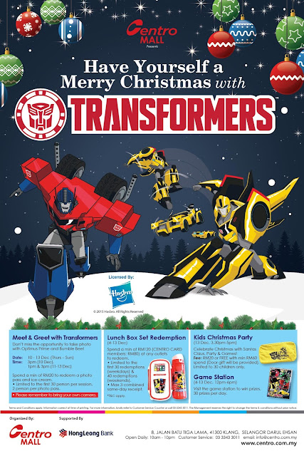 Centro Mall Raikan Krismas Bersama Transformer