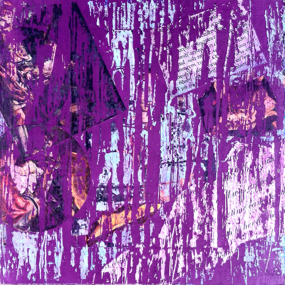 The Art of John Bittinger Klomp Mixed Media Distressed Painting In Process