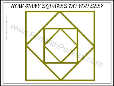 Picture Puzzle to count number of squares