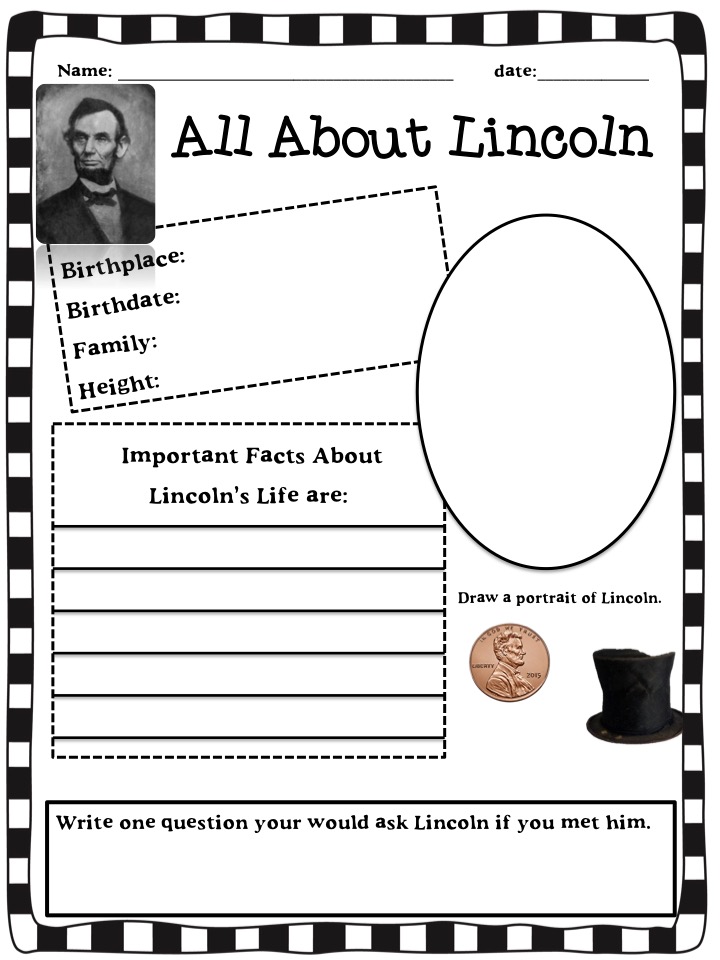 Second Grade Abraham Lincoln Worksheet