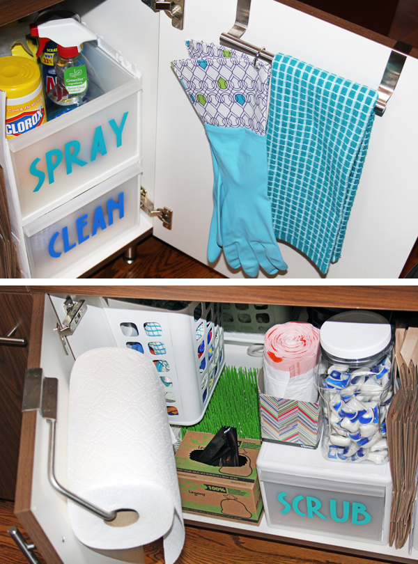 Maximize Your Storage E With Over The Door Organizers Blue I Organize On Back Of Cabinet Doors Under Kitchen Sink
