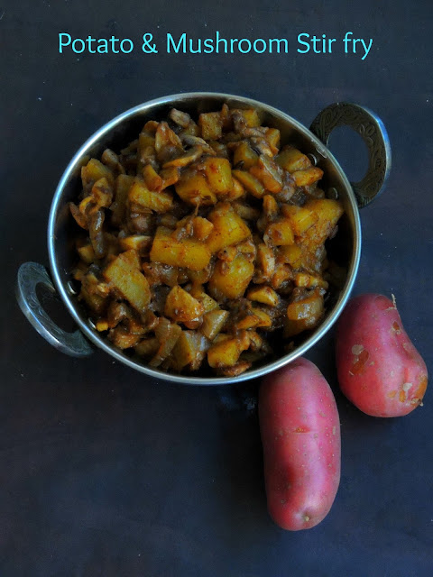 Potato pepper fry with mushroom