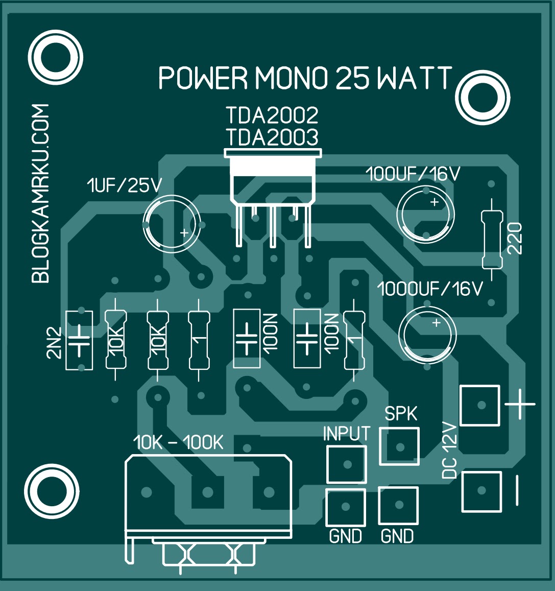 Layout Amplifier Mono 25 Watt 01BMP