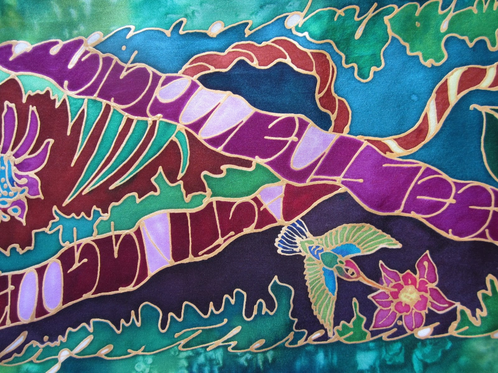Silks and Art by Jill Tropical Forest Silk