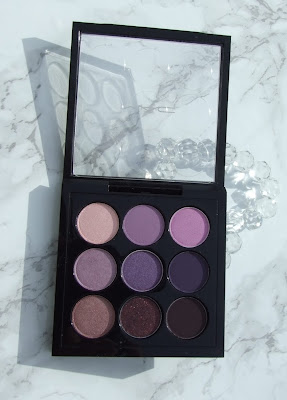 Eyes on mac times nine palettes purple swatch beauty blog review